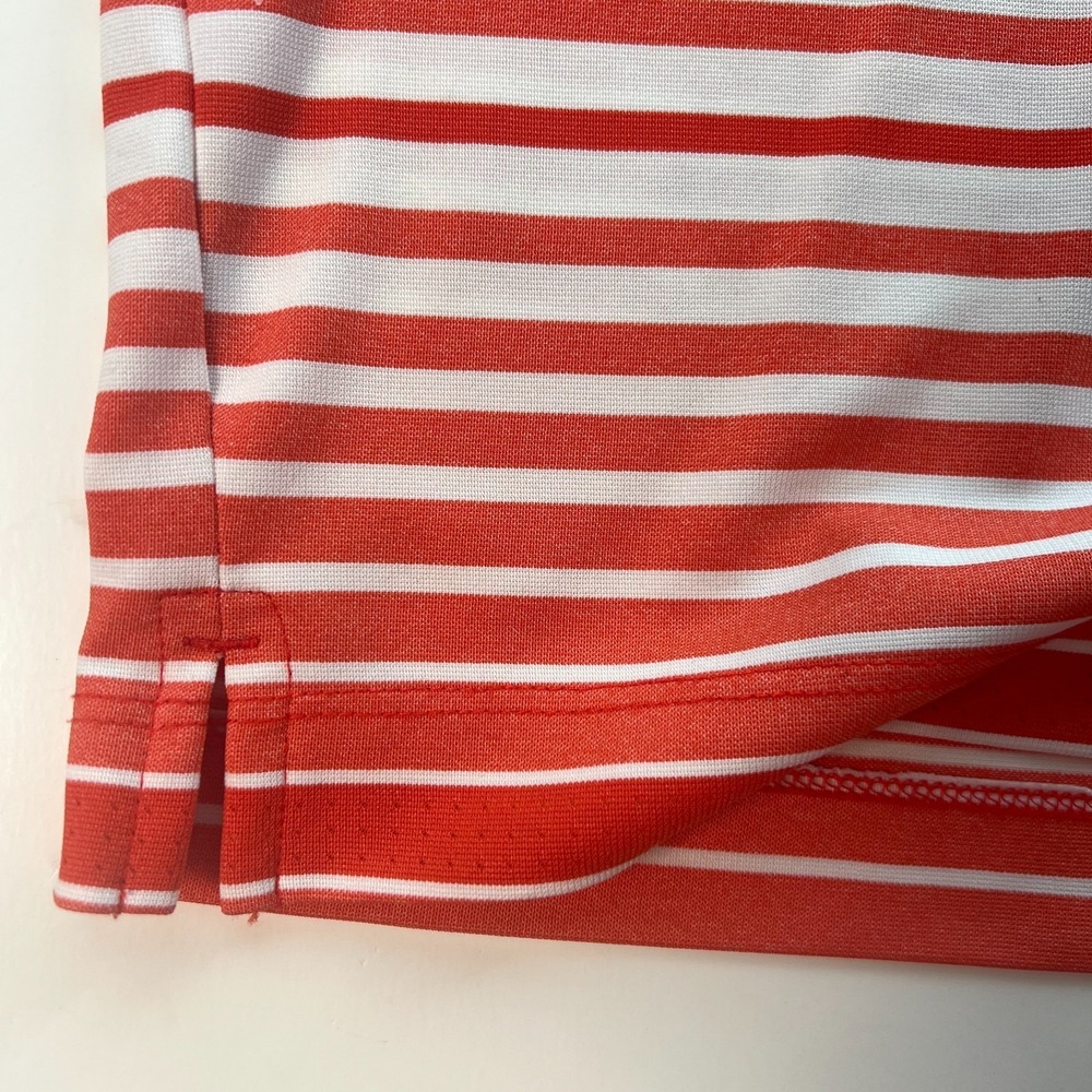 Nike Golf Dri Fit Men's Polo Shirt Size XL Orange Striped Tour Performance - Picture 3 of 13
